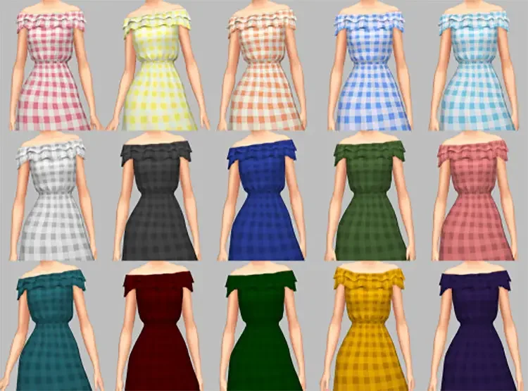 17 all ruffled up dress cc sims4 21 Best Sims 4 Cottagecore CC
