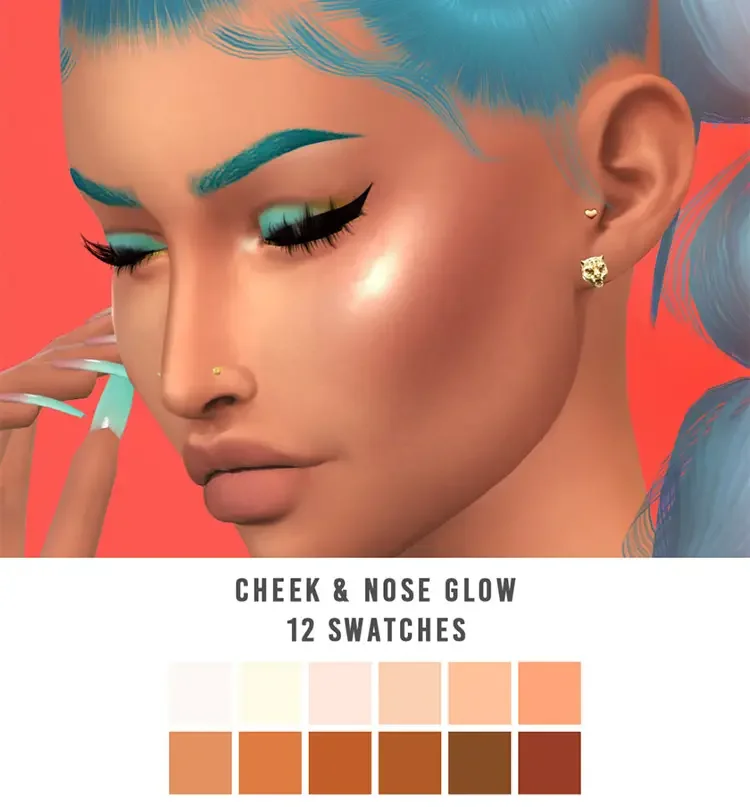 17 cheek nose glow sims 4 cc pack 25 Best Sims 4 Makeup CC Packs & Mods
