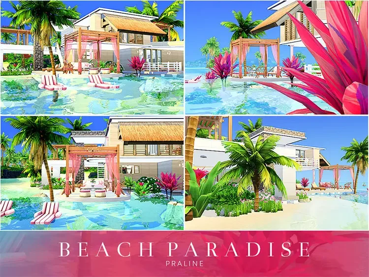 19 beach paradise lot mod sims4 50 Best Sims 4 Houses & Lot Mods 