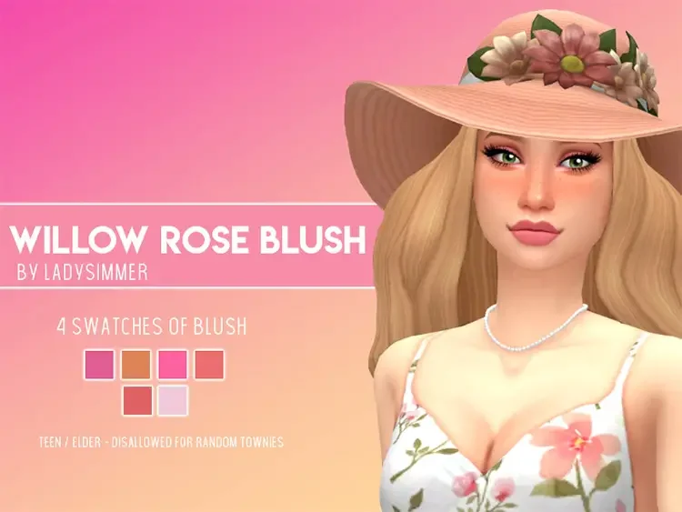 19 willow rose blush sims 4 cc pack 25 Best Sims 4 Makeup CC Packs & Mods