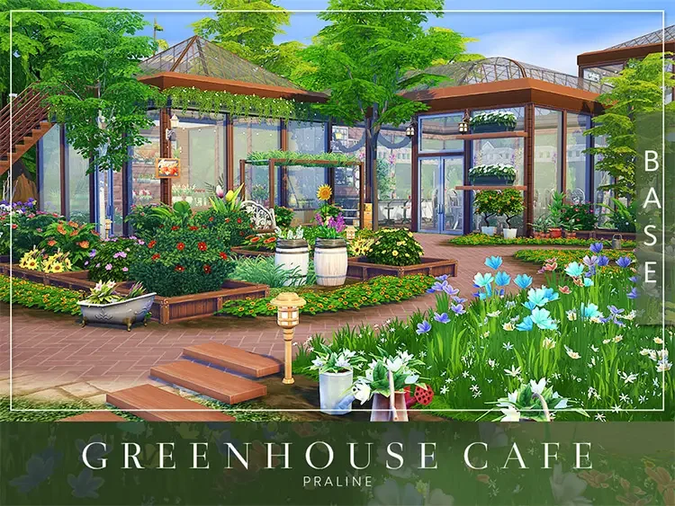 27 greenhouse cafe sims4 cc 50 Best Sims 4 Houses & Lot Mods 