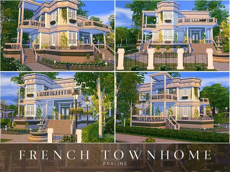 39 french townhome sims4 cc 50 Best Sims 4 Houses & Lot Mods 