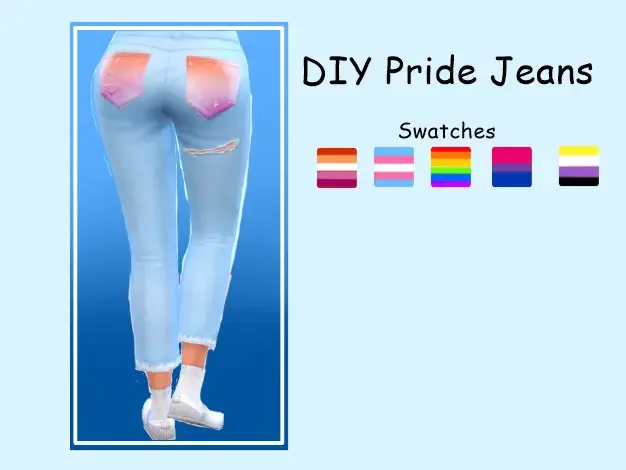DIY Pride Jeans 18 Best Sims 4 Pride CC & LGBT Mod Packs