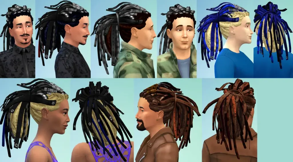 Electric Dreads 18 Best Sims 4 Dreadlocks Hair CC