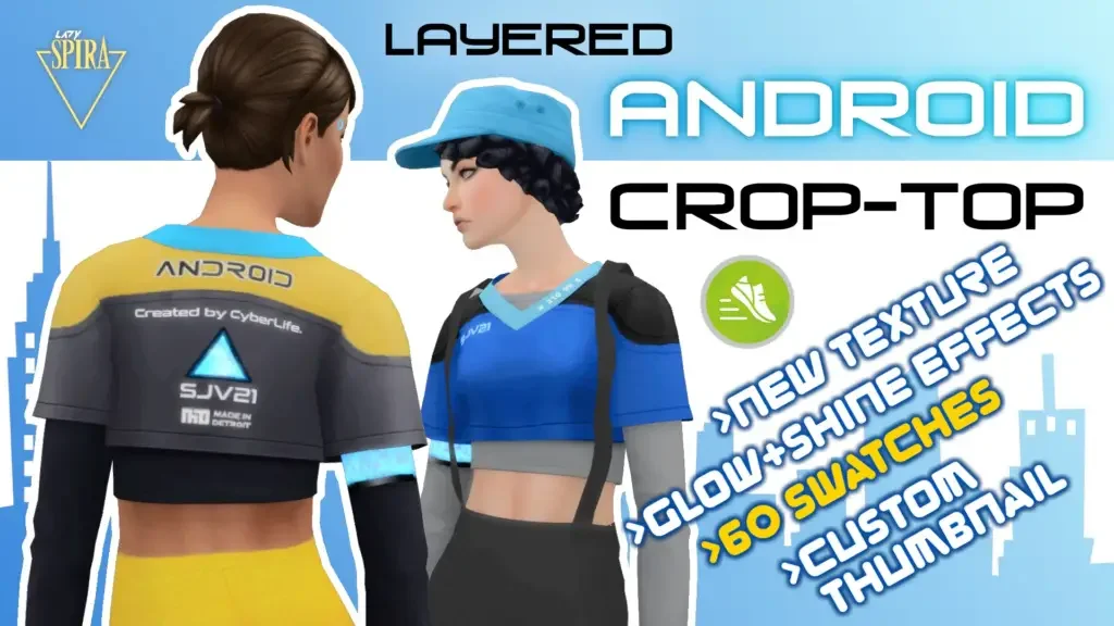 Female Android Crop Top 15 Best Sims 4 Robot, Android & Cyborg CC & Mods