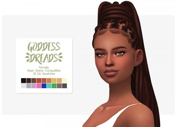 Goddess Dreads 18 Best Sims 4 Dreadlocks Hair CC