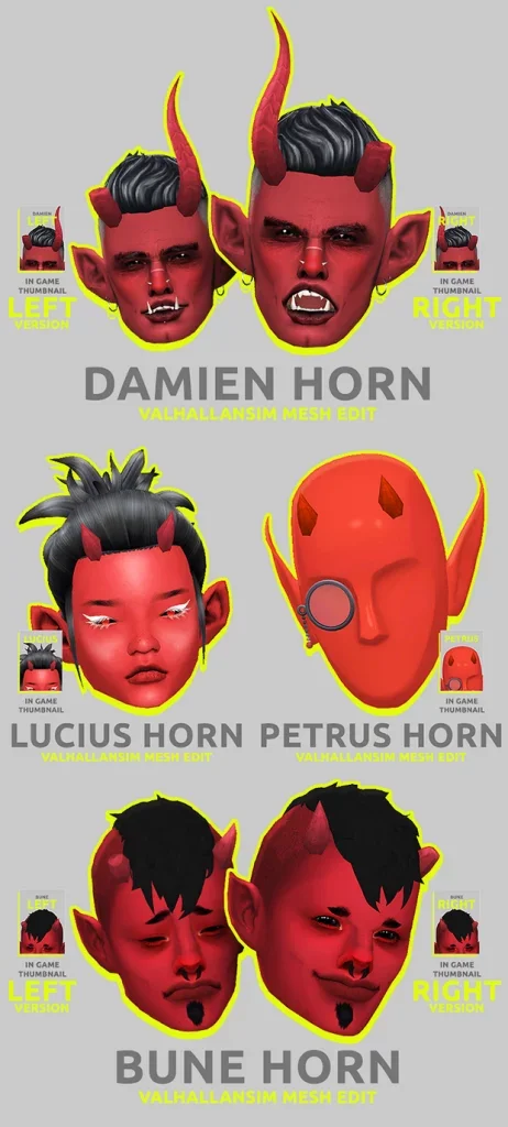 Horns Pack 16 Best Sims 4 Demon CC & Mods