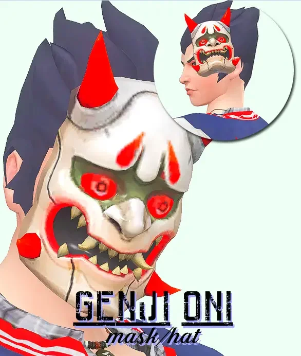 Oni Genji Mask 16 Best Sims 4 Demon CC & Mods