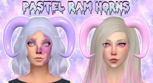 Pastel Ram Horns 16 Best Sims 4 Demon CC & Mods