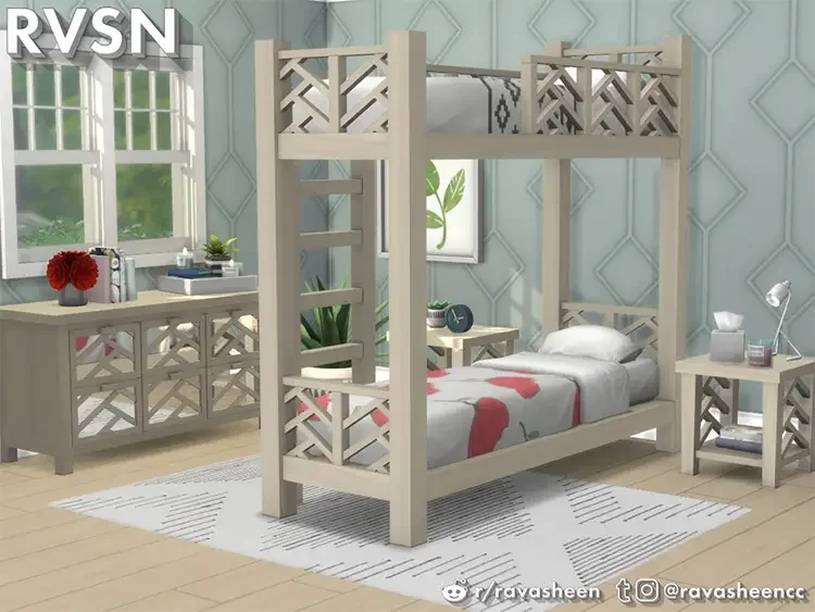 07 bunk bed cc sims4 preview 1 21 Best Sims 4 Bedroom CC & Mods