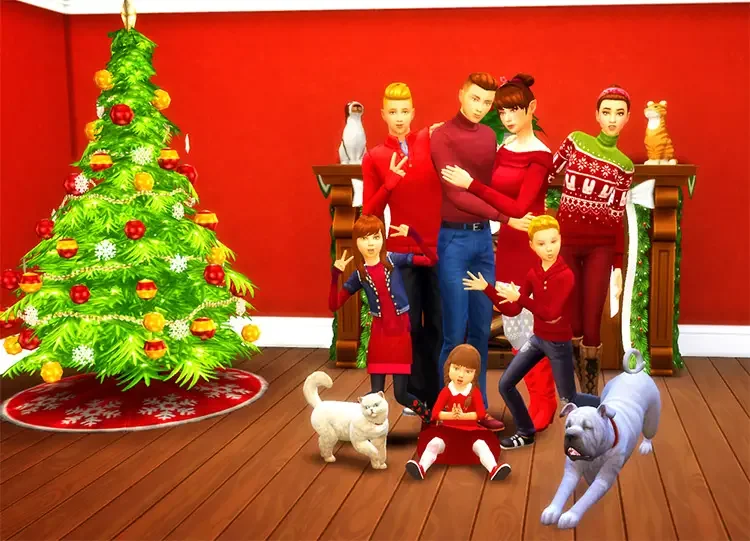 07 xmas family poses sims4 cc 21 Best Sims 4 Christmas Mods & CC Packs