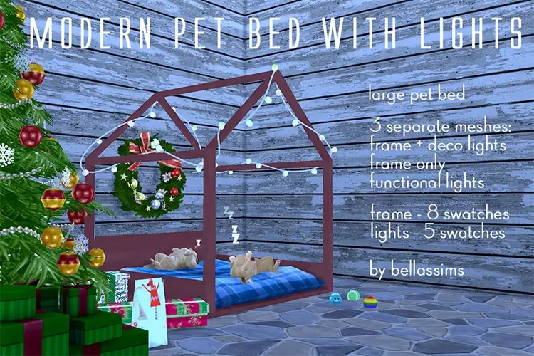 18 modern pet bed sims4 cc 1 21 Best Sims 4 Christmas Mods & CC Packs