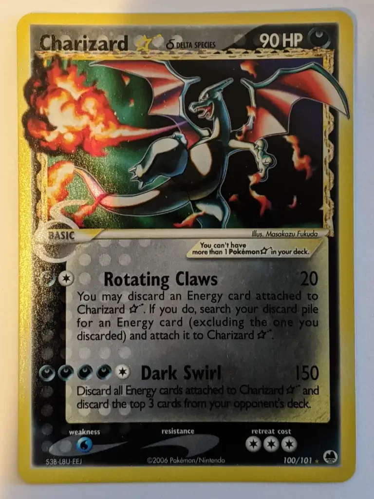 PSA 10 Charizard Gold Star Delta Species Holo Dragon Frontiers 27 Rarest Pokemon Cards of All Times