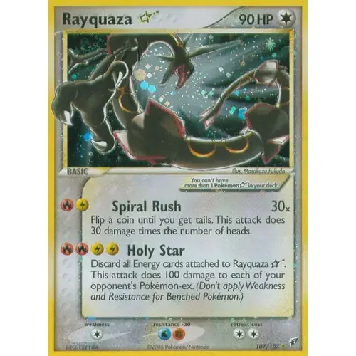 PSA 10 Holo Rayquaza Gold Star EX 27 Rarest Pokemon Cards of All Times