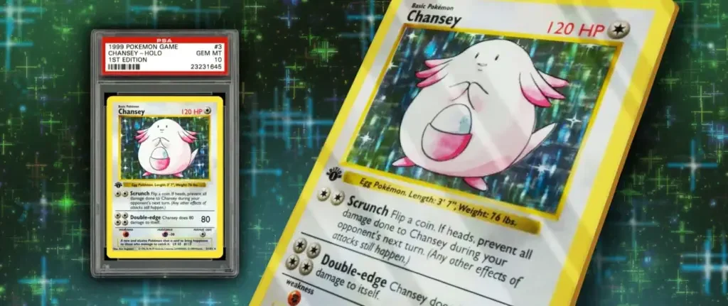 PSA 10 Holographic Shadowless First Edition Chansey 27 Rarest Pokemon Cards of All Times