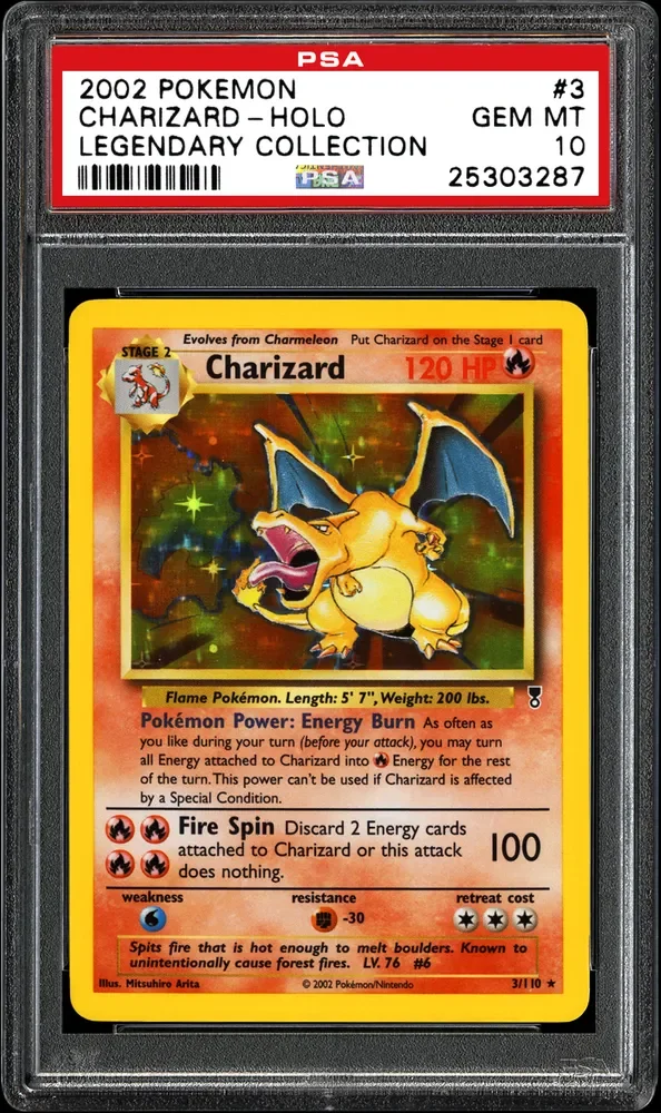 2002 pokemon legendary collection 3 charizard holo gem mt 10 80848 18 Most Valuable Charizard Cards From Pokemon