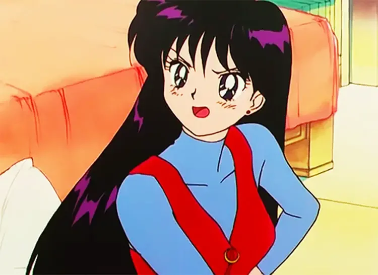 22 hino rei anime girl screenshot 55 Stunning Anime Girls with Black Hair