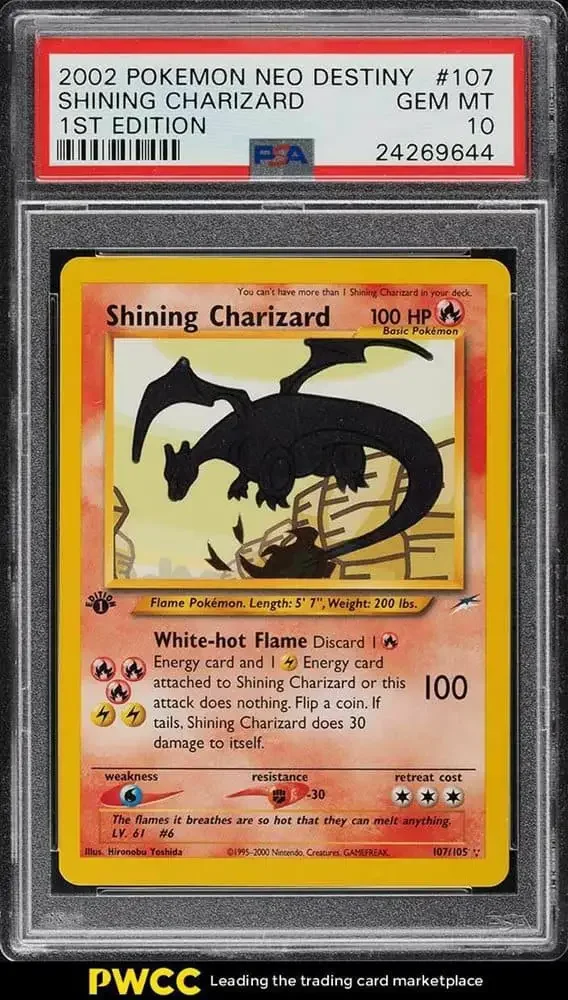5. Shining Charizard From Neo Destiny 18 Most Valuable Charizard Cards From Pokemon