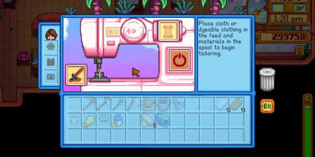 Sword on Sewing machine Stardew Valley: A Complete Guide To Making Clothes
