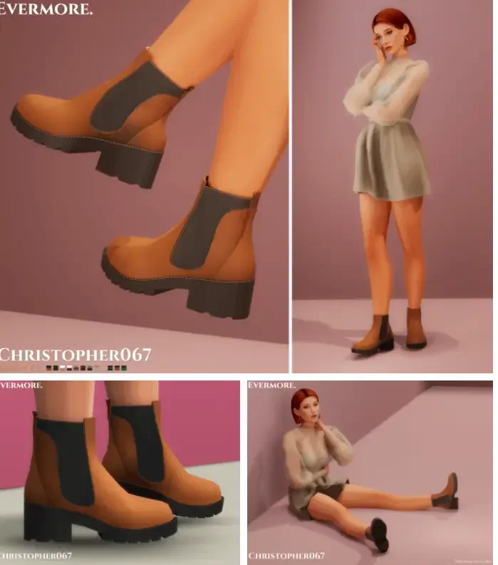 sims 4 cc shoes chelsea boots 1 27 Sims 4 Shoes Mods & CC