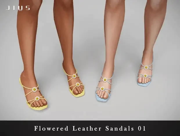 sims 4 cc shoes flower sandals 1 27 Sims 4 Shoes Mods & CC