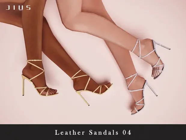sims 4 cc shoes strappy leather heels 1 27 Sims 4 Shoes Mods & CC