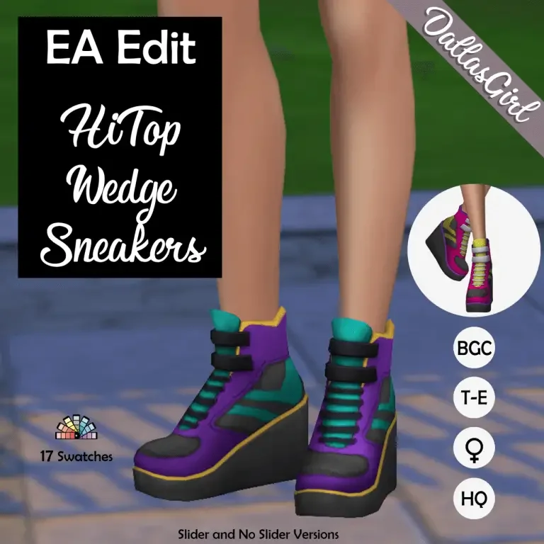 sims 4 cc shoes wedge sneakers 768x768 1 27 Sims 4 Shoes Mods & CC