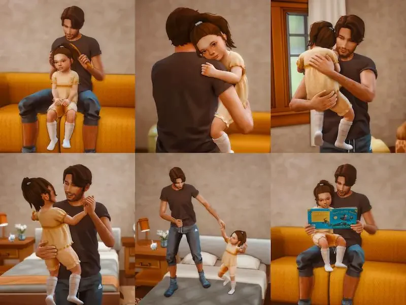 sims 4 family daughter poses 35 Best Sims 4 Family Pose Packs