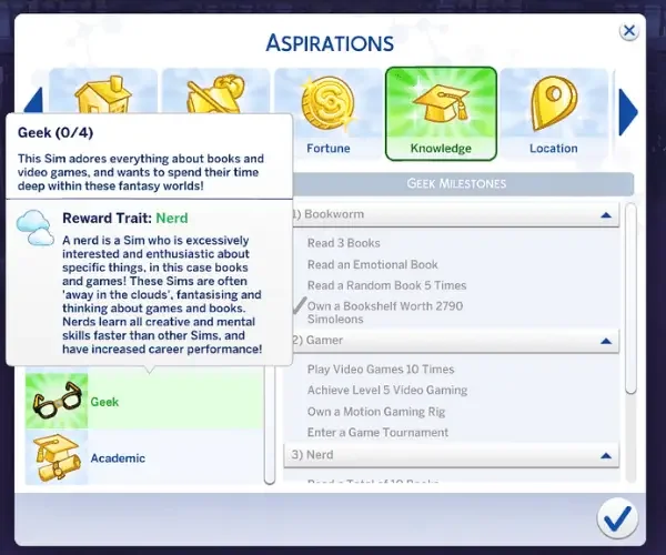 sims 4 geek aspiration 1 38 Best Sims 4 Aspiration Mods
