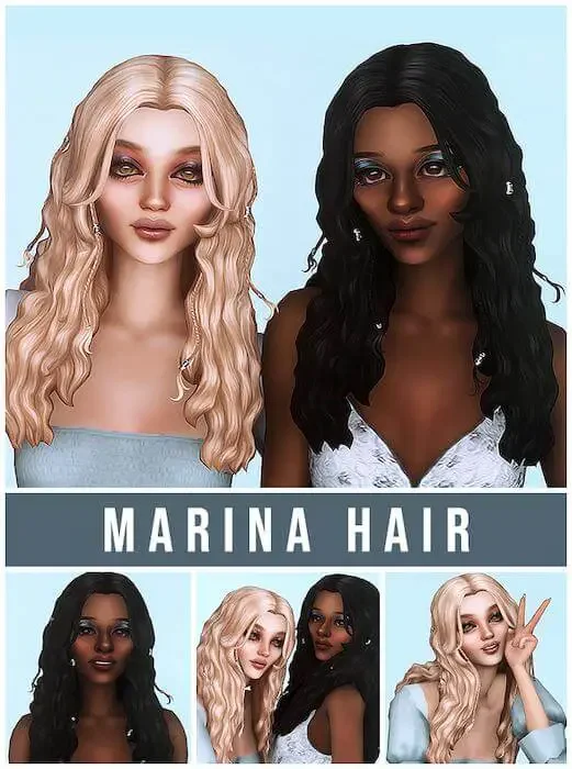 sims 4 mermaid hair 1 35 Best Sims 4 Mermaid CC & Mods