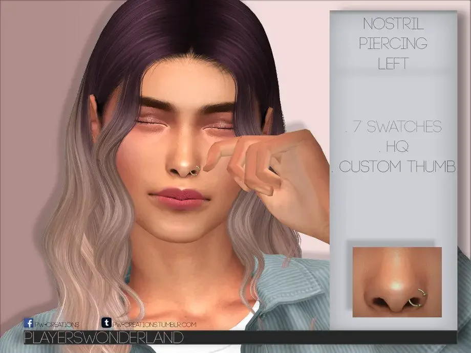 sims 4 nostril piercing 35 Best Sims 4 Piercings CC & Mods