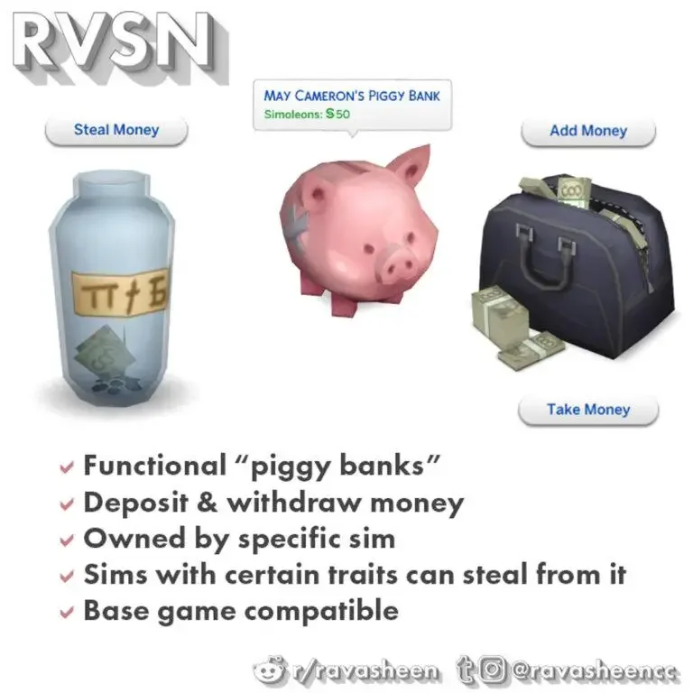sims 4 piggy bank mod 18 Best Ravasheen Mods & CC in Sims 4