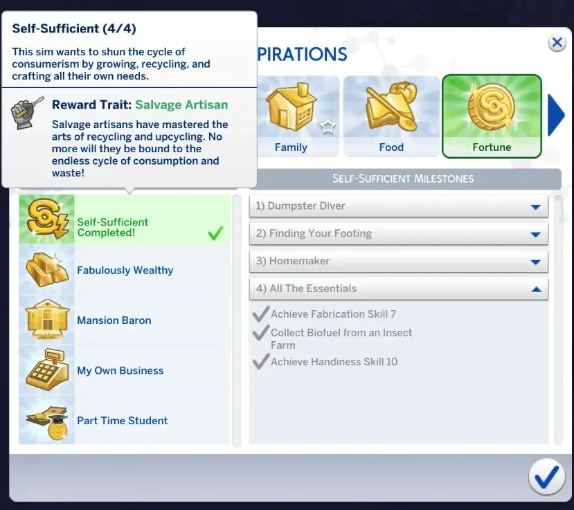 sims 4 self sufficent aspiration 1 38 Best Sims 4 Aspiration Mods