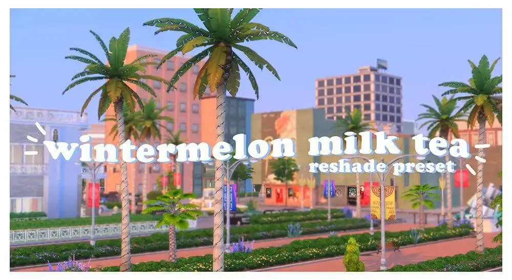 watermelon milk tea sims 4 reshade preset 1 25 Best Sims 4 ReShade Presets For Great Graphics