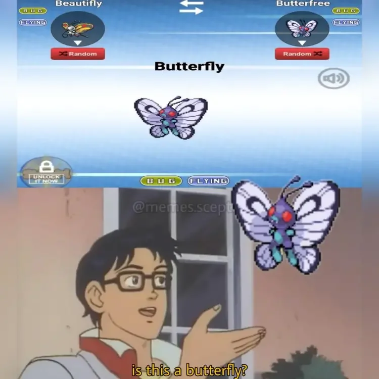 033 pokemon butterfree meme 180+ Pokémon Memes of All Time