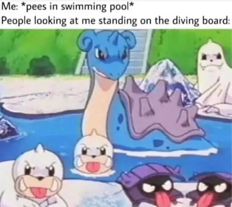 042 pokemon peeing in the pool meme 1 180+ Pokémon Memes of All Time