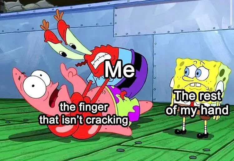 072 cracking fingers meme 125+ Mr. Krabs Memes of All Time