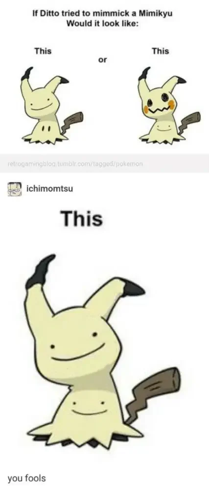 088 pokemon ditto mimikyu meme 180+ Pokémon Memes of All Time