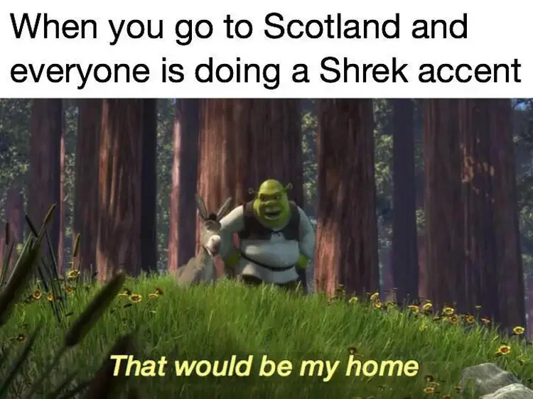 094 shrek scotland meme 160+ Shrek Memes of All Time