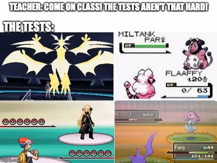 136 pokemon hard tests meme 180+ Pokémon Memes of All Time