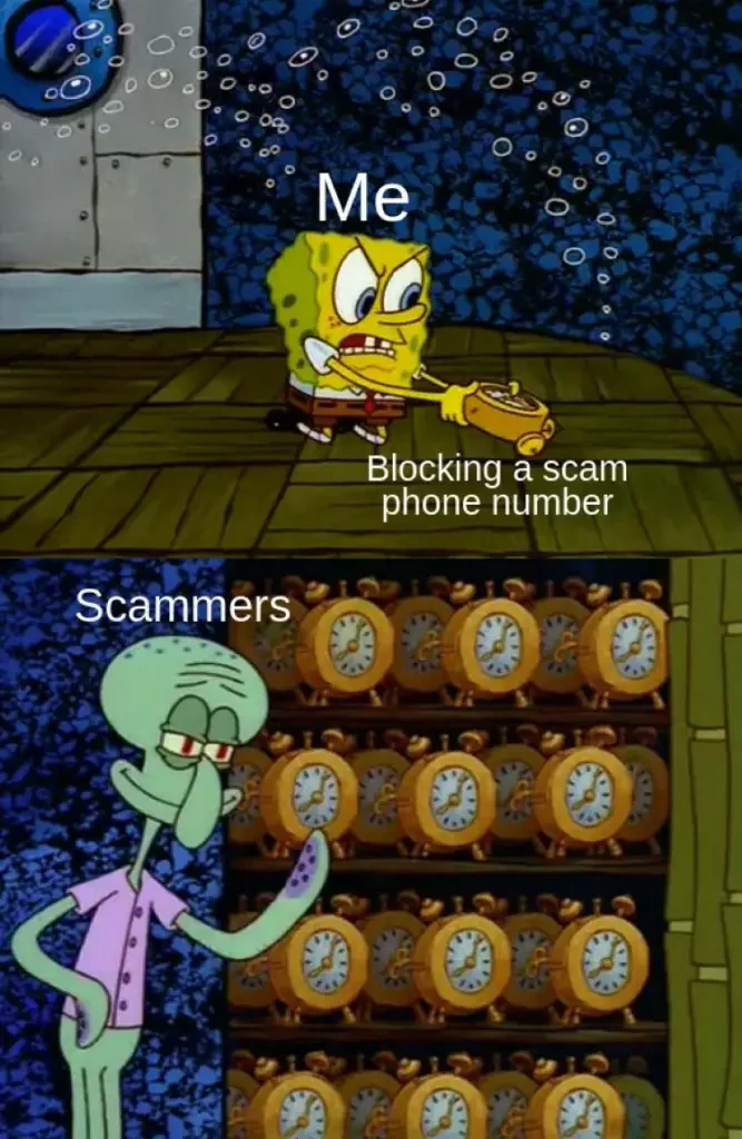 208 spongebob blocking scammers meme 1 250+ SpongeBob Memes of All Time