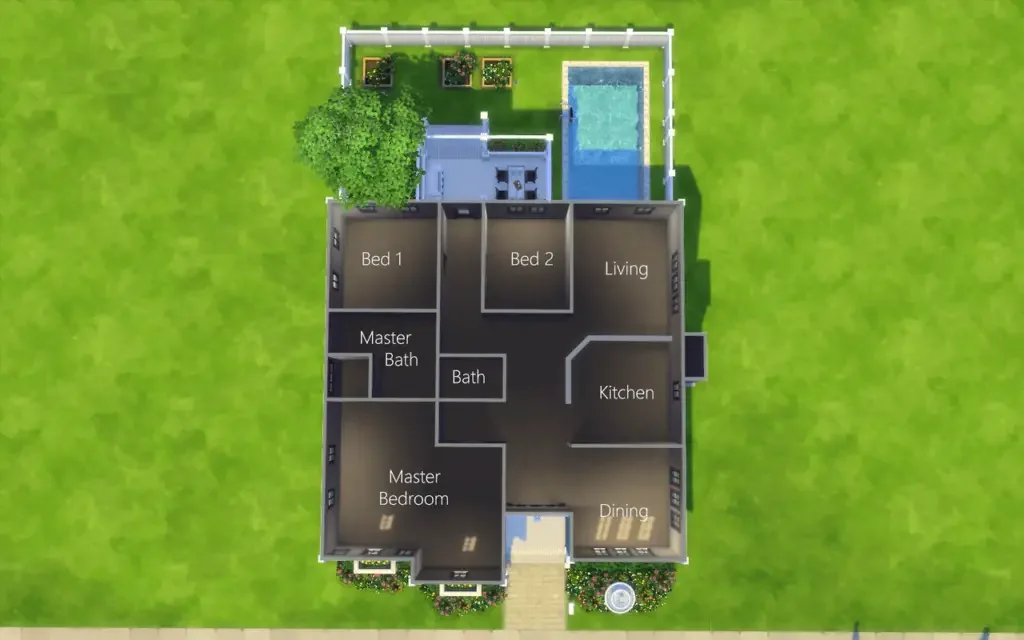 30×20 Lot 4 Bedroom 3 Bathroom 1 10 Different Floor Plans To Build in Sims 4