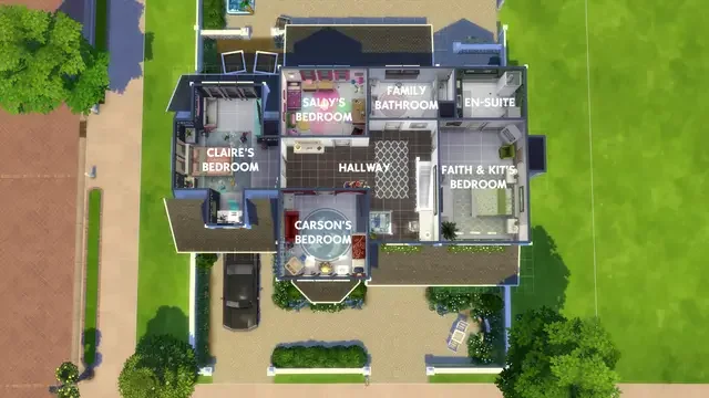 30×20 Student House 4 Bedroom 3 Bathroom 1 10 Different Floor Plans To Build in Sims 4