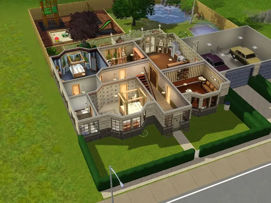 40×30 Lot 4 Bedroom 1 Bathroom 1 10 Different Floor Plans To Build in Sims 4