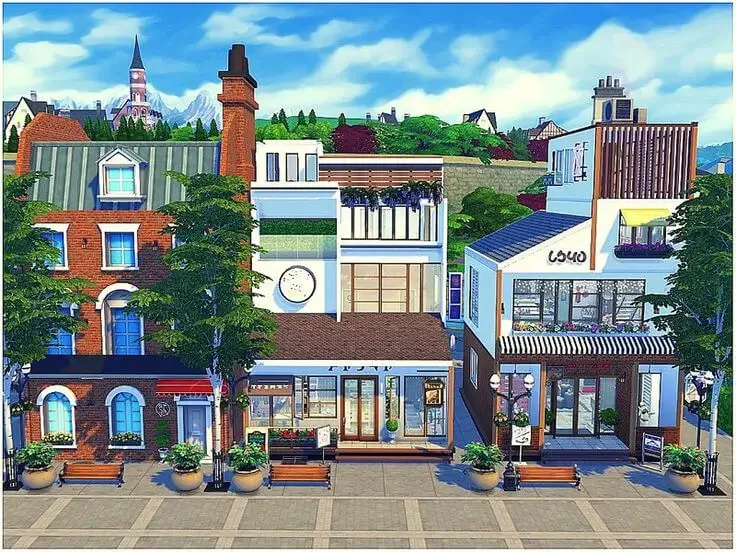 A thirty by twenty foot clothing store with an apartment 1 10 Different Floor Plans To Build in Sims 4