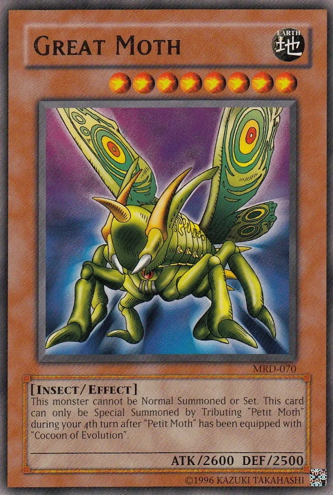 GreatMoth MRD NA R UE Reprint 18 Worst Yugioh Cards You Can Have