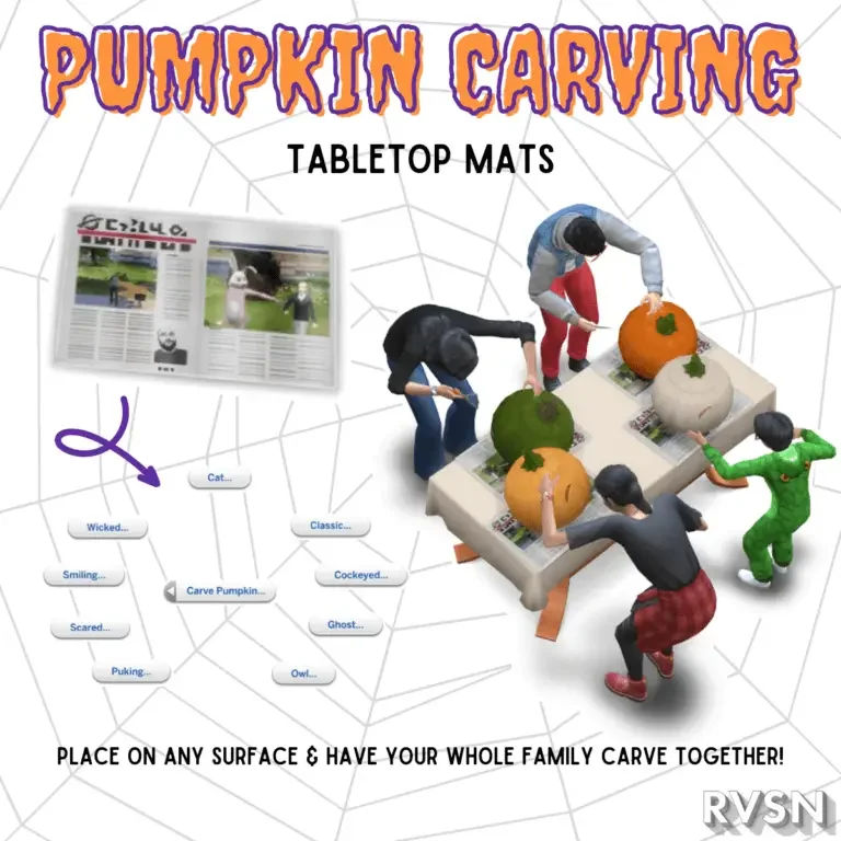 RVSN TableTop PumpkinCarving sims4CC 1 768x768 1 18 Best Ravasheen Mods & CC in Sims 4