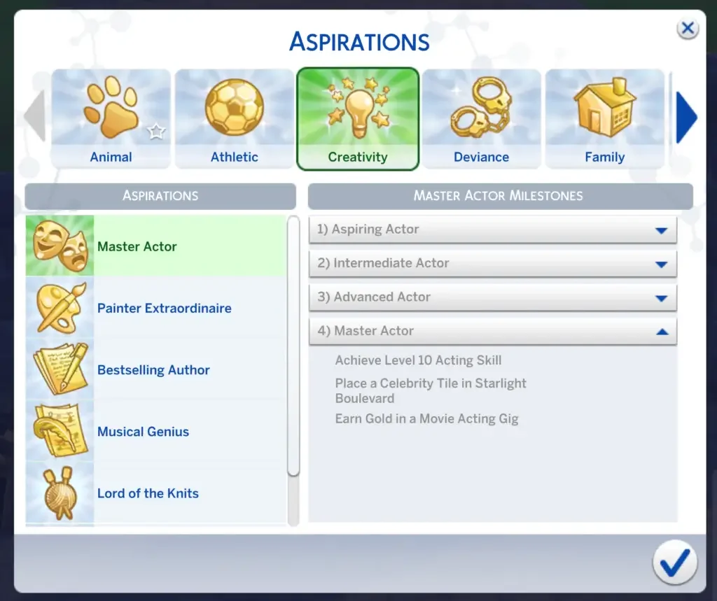 Screenshot 06 07 2022 10.03.41 1024x859 1 Sims 4: Achieving the Master Actor Aspiration (Get Famous)