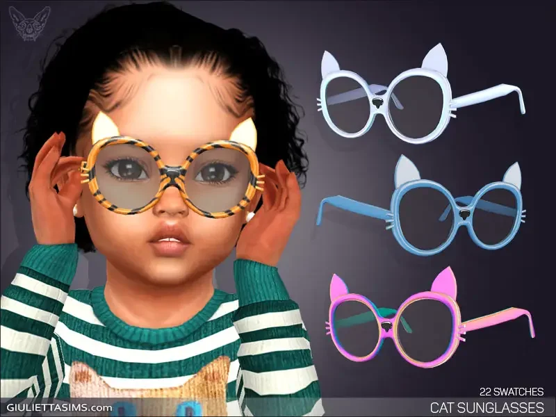 cat sunglasses toddlers sims 4 16 Best Sims 4 Toddler Glasses CC