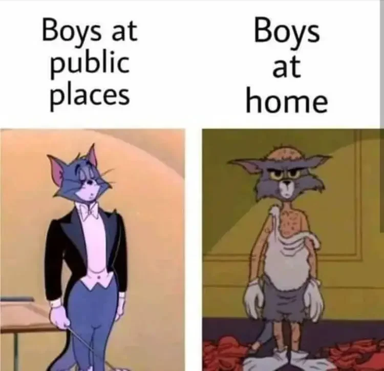 008 tom and jerry boys in public vs at home meme 1 200+ Best Tom And Jerry Memes